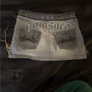 Parasuco Women's Mini Skirt - Black and Gray